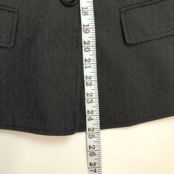 9&Co. Blazer Gray Pinstripe Suit Jacket Size 2 Work Office Classic - Picture 11 of 12